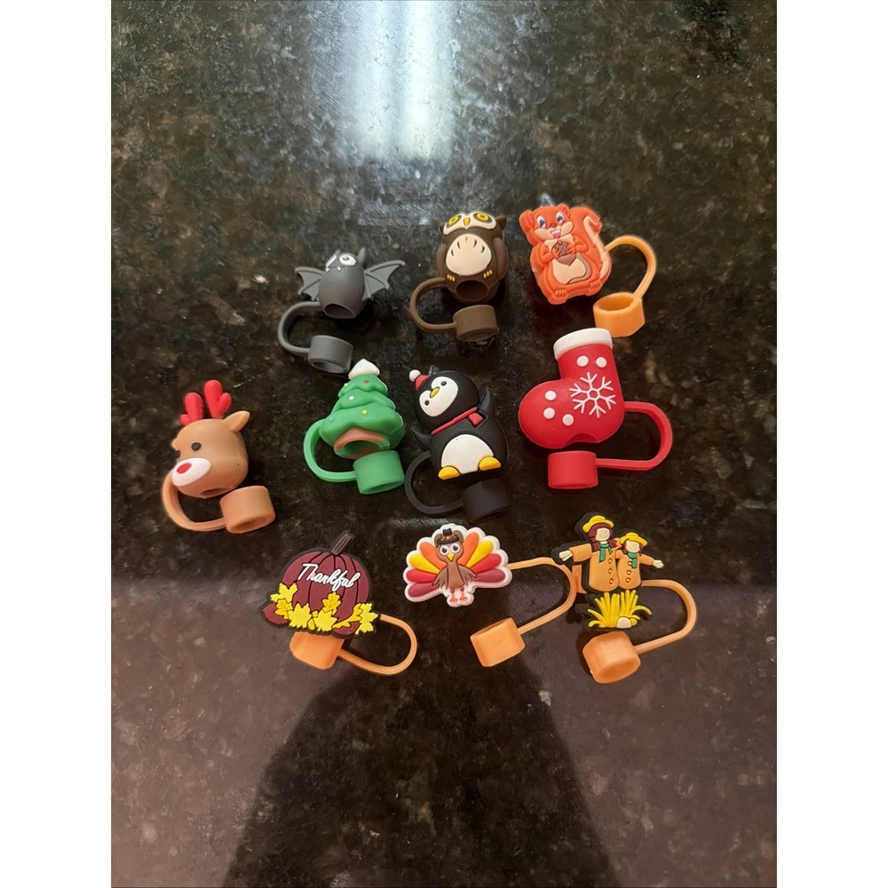 Water Bottle Toppers Straw Toppers Stanley Straw Topper Holiday Lot Christmas